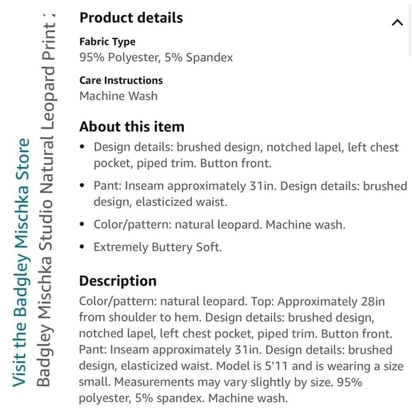 BADGLEY MISCHKA STUDIO CHEETAH LEOPARD SOFT FUZZY MATCHING PAJAMA PJ SET - Picture 2 of 14